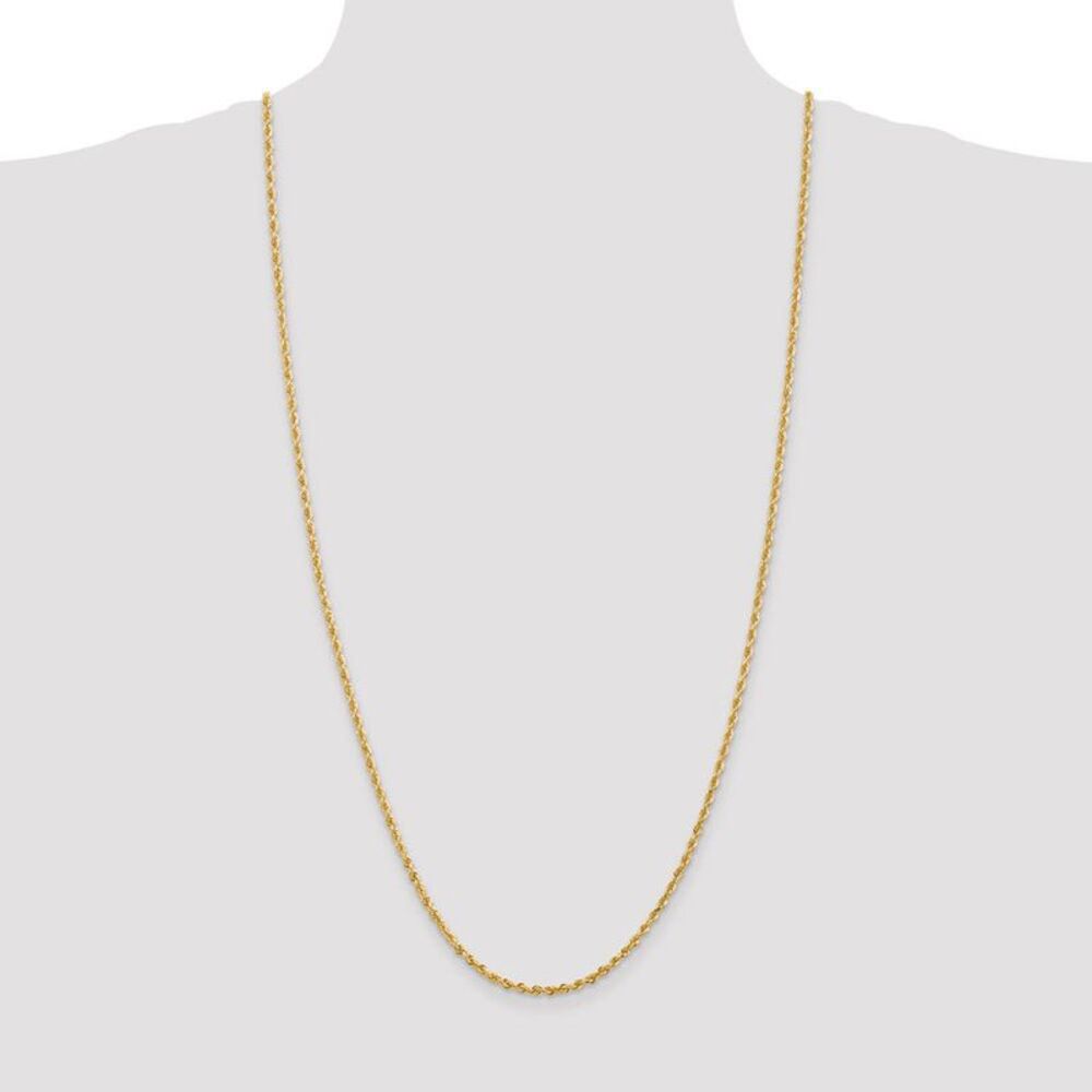 2.75mm, 14k Yellow Gold, D/C Quadruple Rope Chain Necklace, 30 Inch - Picture 2 of 8